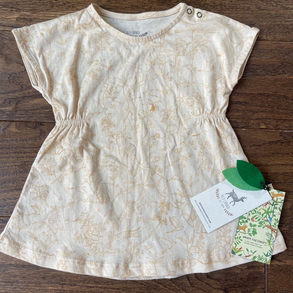 Red Caribou -NWT The Canopy Pink Tint Jersey Dress 3-6M